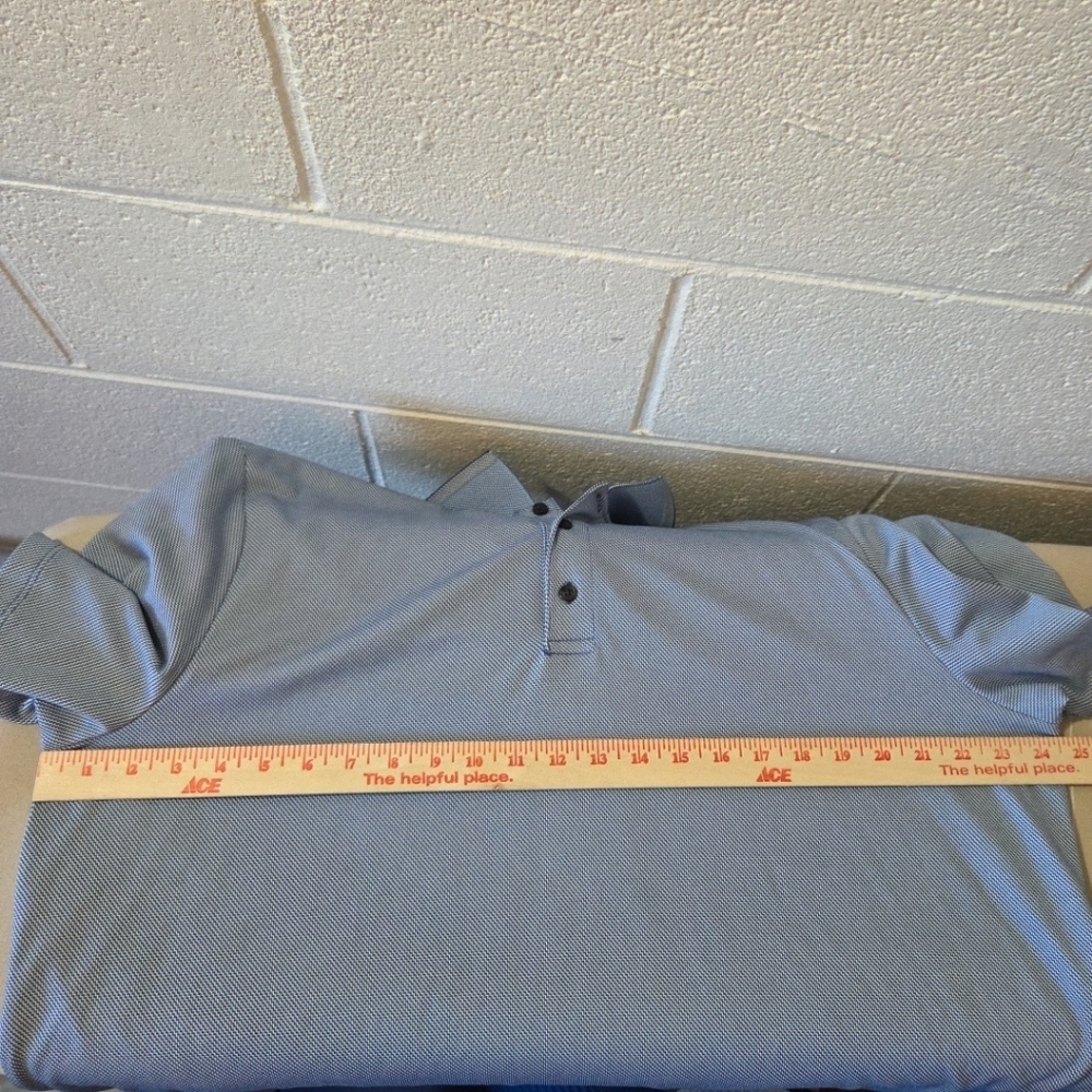 Perry Ellis Portfolio Polo Golf‎ Shirt Blue 100% Polyester Size XL - Picture 6 of 9